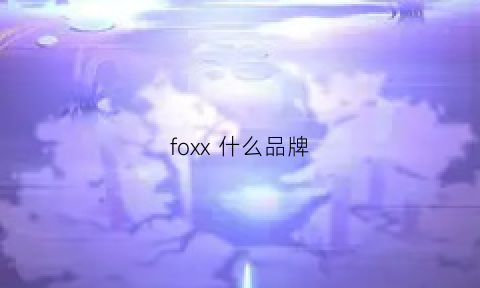 foxx什么品牌(fox什么牌子)